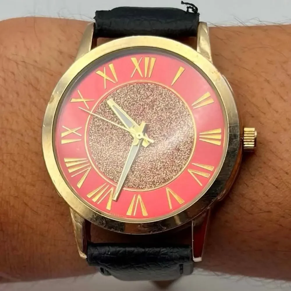 Gold & Red Men’s Watch